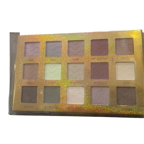 Colorbash Cosmetics Nude Mood Matte & Shimmer Eyeshadow Palette set of 15 - Picture 4 of 4
